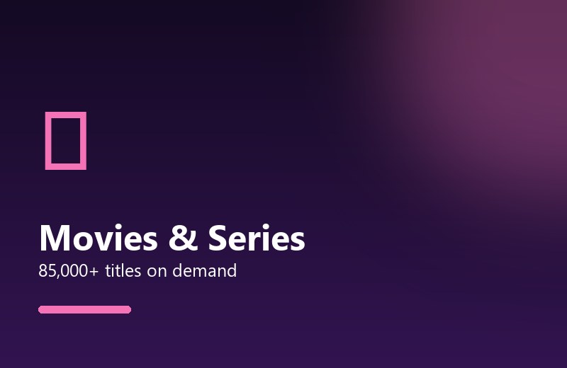 On-demand movie and series library